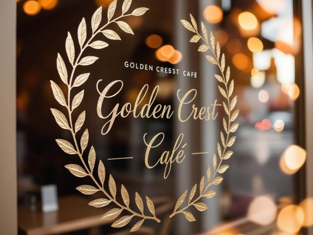 custom gold leaf decal