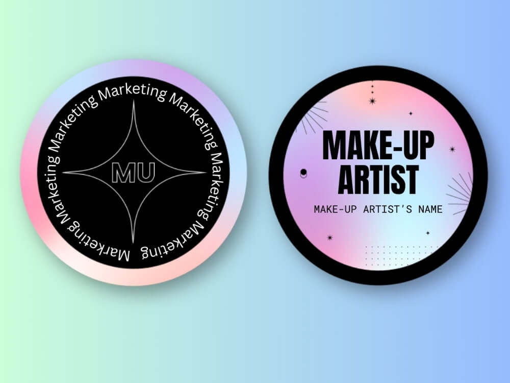 holographic decal for makeup artists