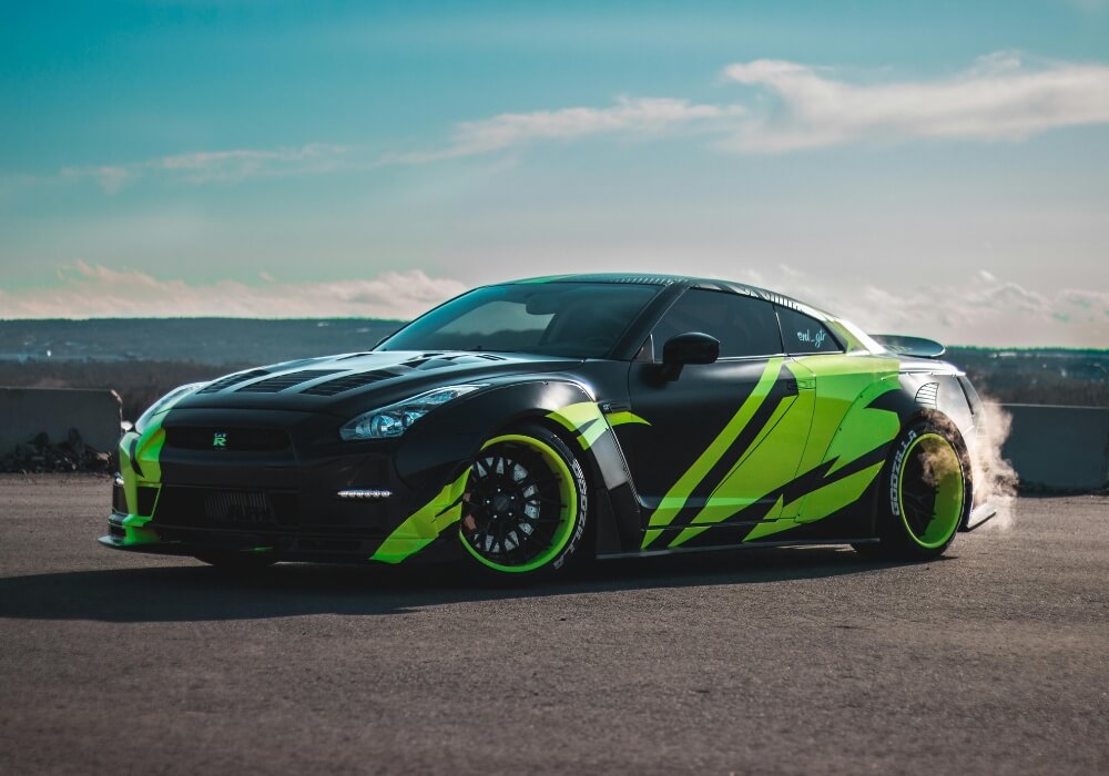 sporty look car wrap