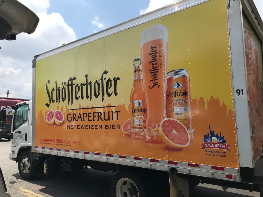 truck wrap for beverage industry
